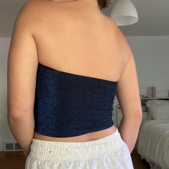 Sparkly Blue Target Tube Top - Picture 3 of 6